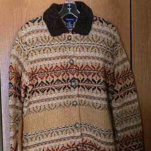 Women's Eagle Eye Aztec Cardigan Sweater Med Excellent